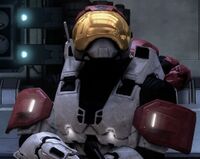 Randy wearing a Red backpack in Team Cosmo!