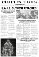 Promotional image, showing the front page of Chaplin Times sometime before the events of Red Line